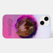 Luxurisch Paars en roze ombre Lijst Case-Mate iPhone Case (Achterkant (horizontaal))