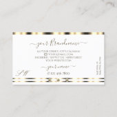 Luxurische goudwitte mousserende diamant-Initialen Visitekaartje (Achterkant)