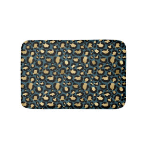 Luxurische luipaarden Dark Blue Wilde Glam Badmat
