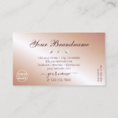 Luxurische Red Rose Gold Sparkle Diamonds met Logo Visitekaartje (Achterkant)