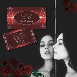 Luxurische  Rooddiamant-Initialen Visitekaartje