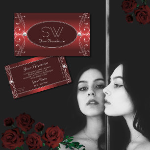 Luxurische  Rooddiamant-Initialen Visitekaartje