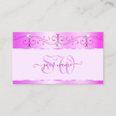 Luxurische roze  mousserende diamanten Initialen Visitekaartje (Voorkant)