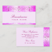 Luxurische roze  Ornamenten Mousserende diamanten Visitekaartje (Voorkant / Achterkant)