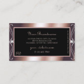 Luxurous Black Roos Gold Sparkle Jewels Monogram Visitekaartje (Achterkant)