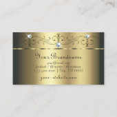 Luxurous Gold Squiggings Jewels Monogram Glamoureu Visitekaartje (Achterkant)