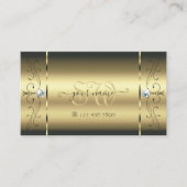 Luxurous Gold Squiggings Jewels Monogram Glamoureu Visitekaartje (Voorkant)