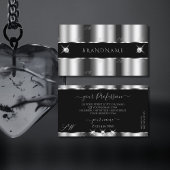 Luxurous Silver Black Sparking Jewels Monogram Visitekaartje