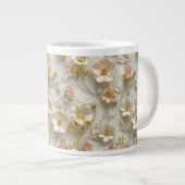 Luxury 3D Embossed Floral Gold Foil Elegant  Grote Koffiekop (Voorkant rechts)