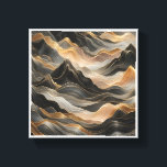 Luxury 3D Fluid Mountain Landscape - Abstract Gold Canvas Afdruk<br><div class="desc">A sophisticated abstract masterpiece featuring flowing, topographical mountain ridges. The design showcases intricate line art with shimmering golden accents intertwined with deep slate grey and soft sand tones, creating a sense of majestic height and fluid movement. This elegant artwork is perfect for high-end interior spaces, modern executive offices, or a...</div>