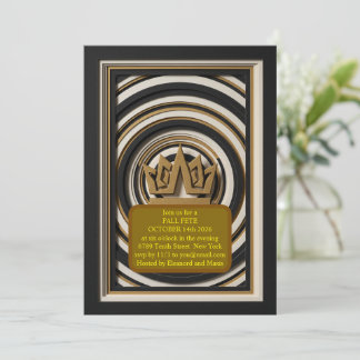 Luxury 3D Layered Gold VIP Event Invitation Kaart