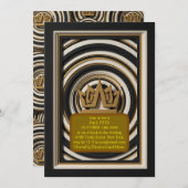 Luxury 3D Layered Gold VIP Event Invitation Kaart (Voorkant / Achterkant)