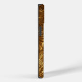 Luxury 3D Metallic Liquid Gold Texture iPhone Case (Achterkant / Rechts)