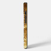 Luxury 3D Metallic Liquid Gold Texture iPhone Case (Achterkant / Links)