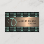 Luxury Abstract Black Green Red Copper Metallic Visitekaartje (Voorkant)