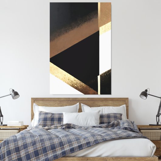 Luxury Abstract Golden Background Canvas Afdruk (Insitu (Slaapkamer))