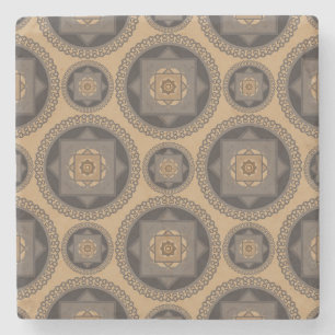 Luxury Abstract Mandala Floral Pattern Stenen Onderzetter