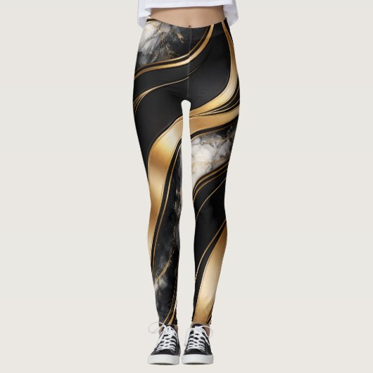 Luxury Abstract Marble Leggings (Voorkant)