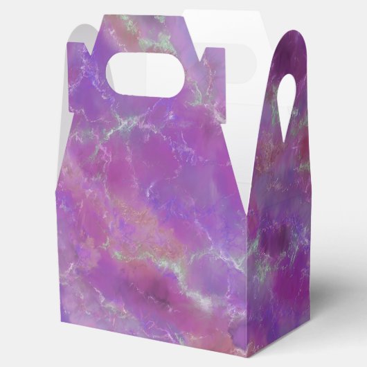 Luxury Abstract Purple Pink Marble Pattern Bedankdoosjes (Geopend)