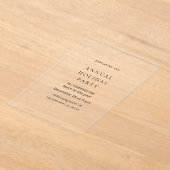 Luxury Acrylic Annual Holiday Party  Acryl Uitnodigingen (Laagn)