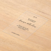 Luxury Acrylic Wedding Invitation | Clear, Custom Acryl Uitnodigingen (Laagn)