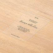 Luxury Acrylic Wedding Invitation | Clear, Custom Acryl Uitnodigingen (Laagn)