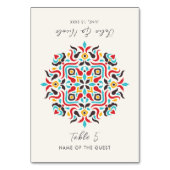 Luxury Aesthetic Geo Mandala Wedding Place Card Kaart (Voorkant)