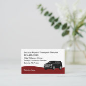 Luxury Airport Transport Taxi Service Visitekaartje (Staand voorkant)