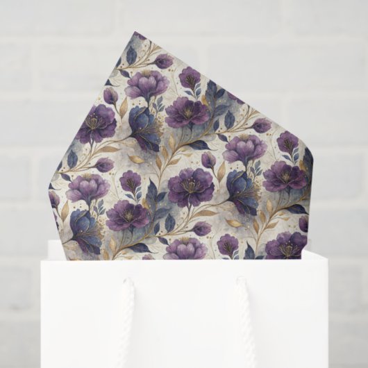 Luxury alcohol ink floral tiled pattern tissuepapier (Cadeauzakje)