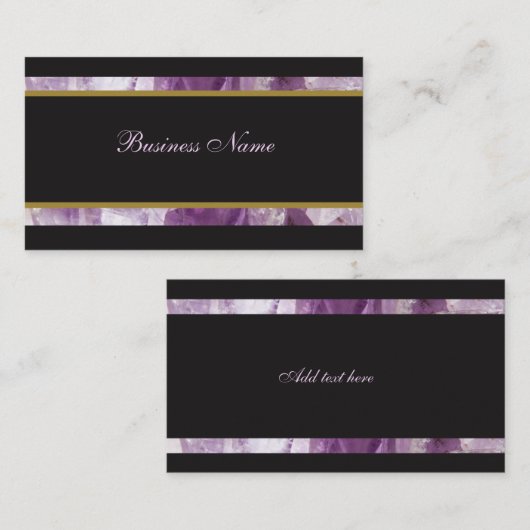 Luxury Amethyst Visitekaartje (Voorkant / Achterkant)