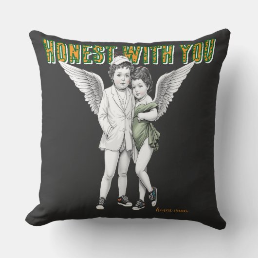 Luxury Angel Couple Art Collection Throw Pillow Kussen (Voorkant)