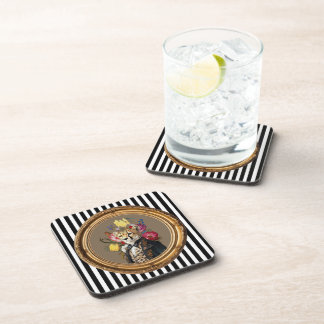 Luxury Animal Art Coaster – Leopard Portrait  Bier Onderzetter