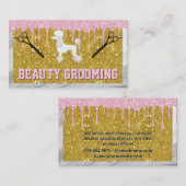 Luxury Animal Grooming | Glitter Drip | Poedel Visitekaartje (Voorkant / Achterkant)