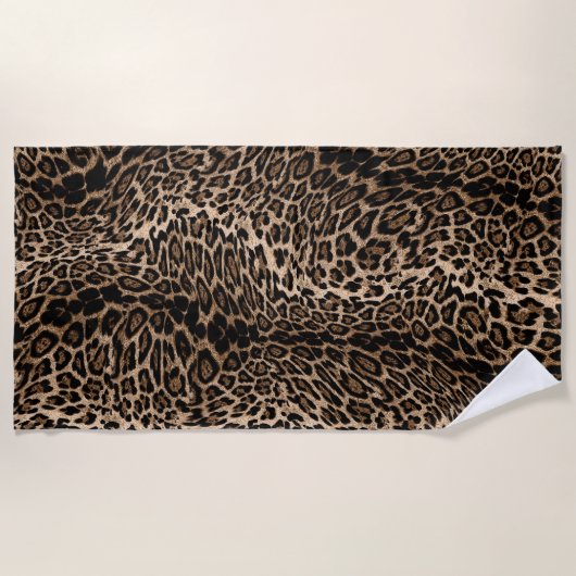 Luxury Animal Print beach Towel Strandlaken (Voorkant)