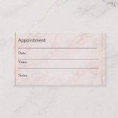 Luxury Appointment Reminder Card – Blush Marble Afsprakenkaartje (Voorkant)