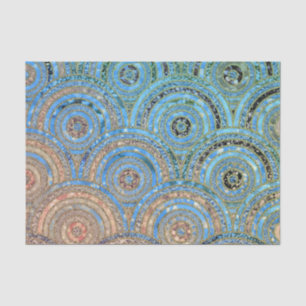 Luxury Aqua Crème Metal Foil Glitter Stippen Circu Tissuepapier