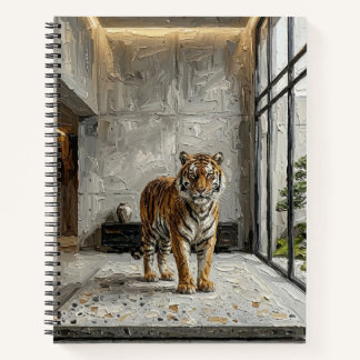 Luxury Architectural Tiger – Minimalist Fine Art N Notitieboek