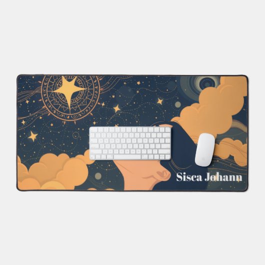 Luxury Art Deco Geometric Modern Office Bureaumat (Keyboard & Muis)