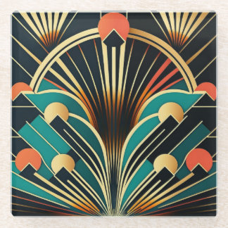Luxury Art Deco Modern Glass Onderzetter