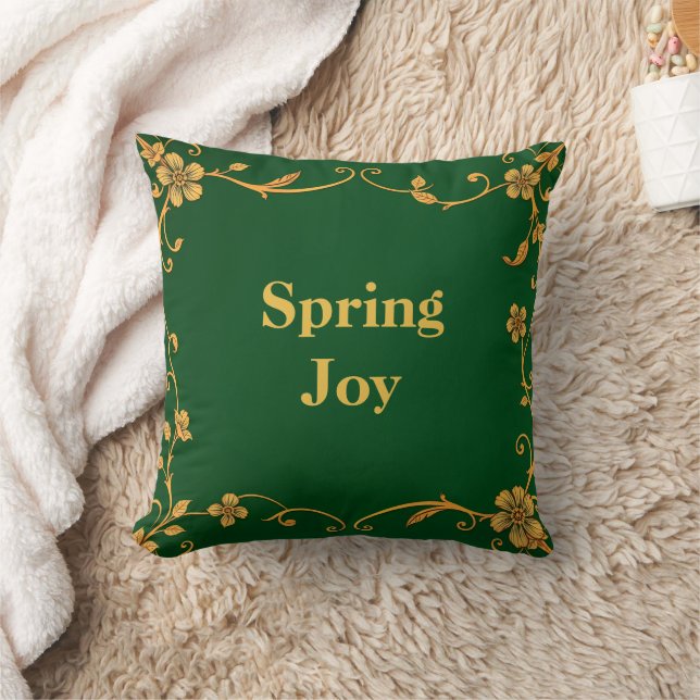 Luxury Art Nouveau Vine Throw Pillow Kussen (Deken)
