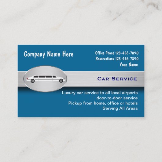 Luxury AUC Service Taxi Visitekaartjes (Voorkant)