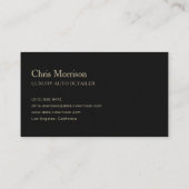 Luxury Auto Detailing Black & Gold Visitekaartje (Achterkant)