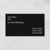 Luxury Automotive Car Services Visitekaartje (Achterkant)