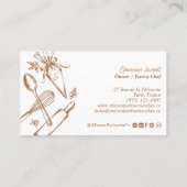 Luxury Baking Utensil Pastry Cake Bakery Shop Logo Visitekaartje (Achterkant)