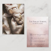 Luxury Ballet-schoolfotoontwerp Visitekaartje (Voorkant / Achterkant)