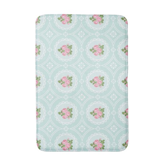 Luxury Bath Mats - Shabby Chic Roses Lace Mat (Voorkant Verticaal)