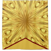 Luxury Bath Sanctuary: Gilded Zenith Opulent Swirl Douchegordijn (Voorkant)