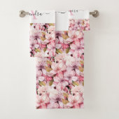 Luxury Bath Towel Set | Pamper Yourself w/ Flowers Bad Handdoek (Insitu)