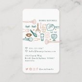 Luxury Beauty Charms Makeup Tools Emerald Green Visitekaartje (Achterkant)