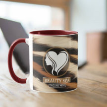 Luxury Beauty Spa Logo Elegant Tiger Print Salon 